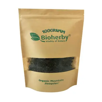 Bioherby Jiaogulan tea packaging — dietary supplement product sold in Germany and the United States